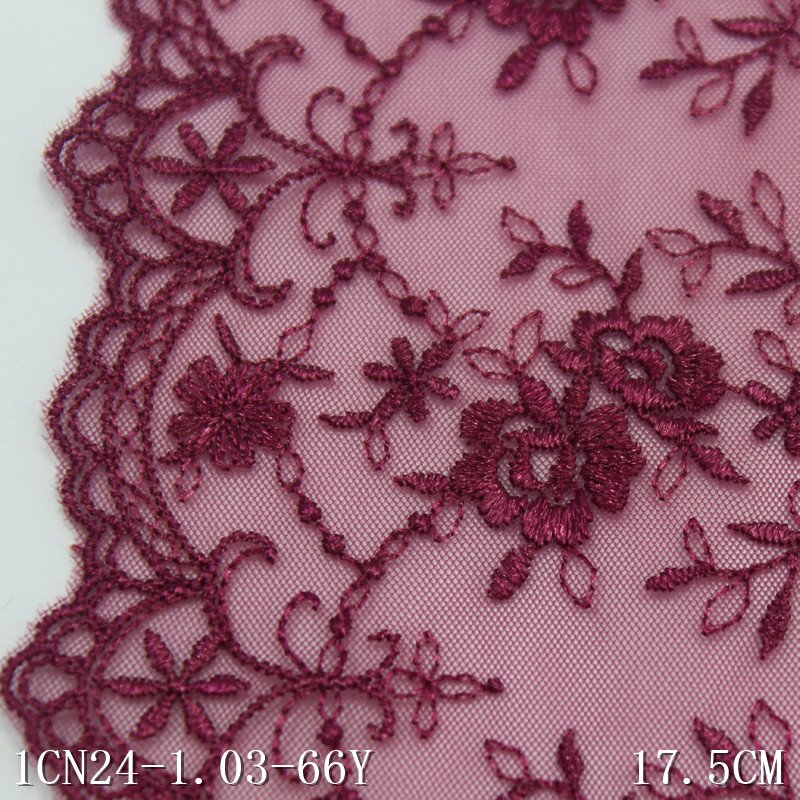Romantic Nylon Mesh Delicate Fancy Flower soft embroidery lace trim For Women Bra Dress
