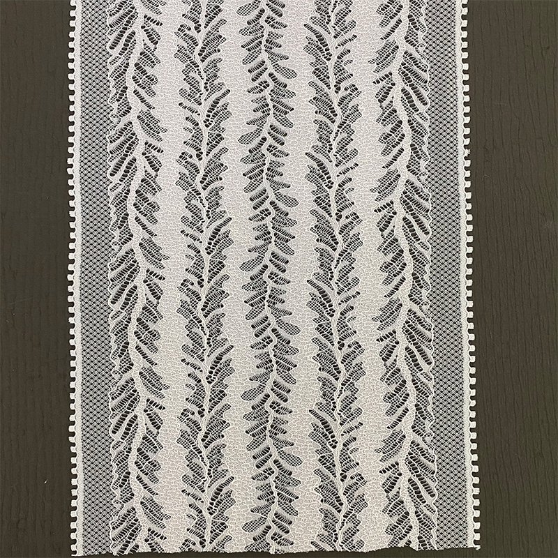 White Bridal Mesh Lace Trimming Embroidery Lace Border Trim for Lingerie Wide Stretch Nylon Embroidery Fabric