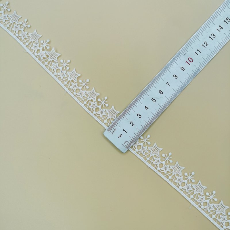 2cm Wide Embroidery Black Lace Ribbons Trimming White Polyester Embroidery Milk Silk Lace Trim Water Soluble For Women Clothes