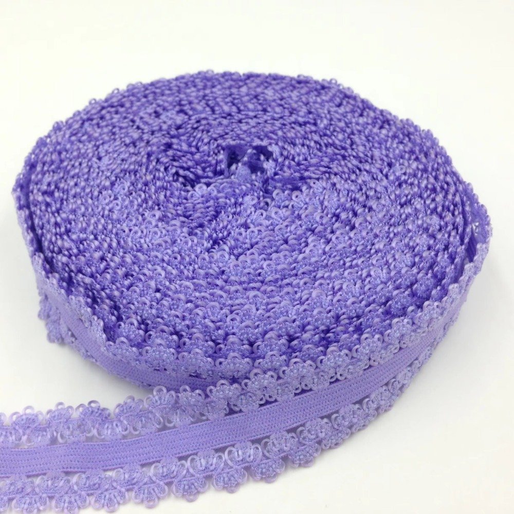 High Quality 7/8 Inch Ruffle Stretch Lace Ribbon Trim for Baby Headband Tiara