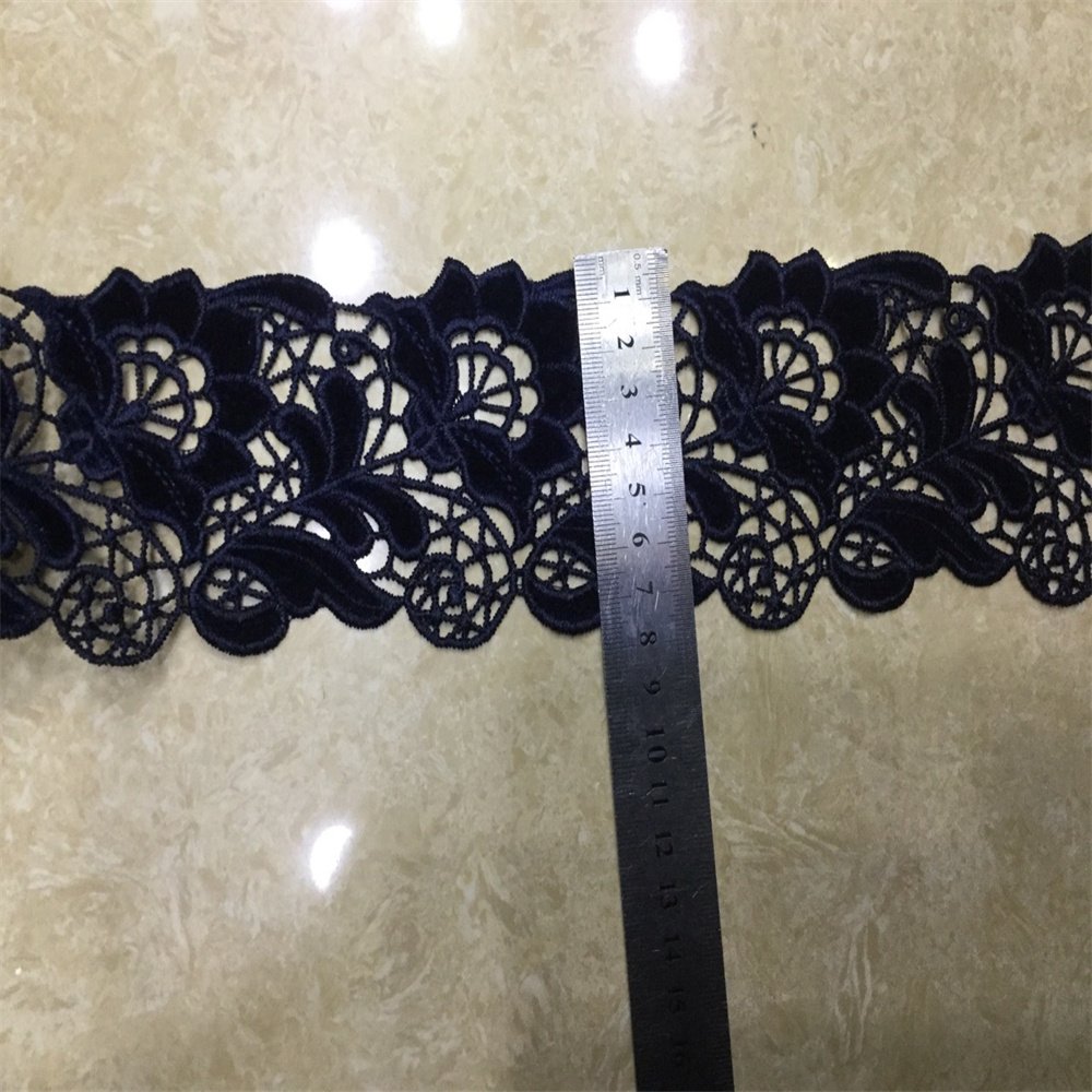 ZSY wedding bridal fancy embroidery water soluble lace trim knit lace trim rose embroidery lace