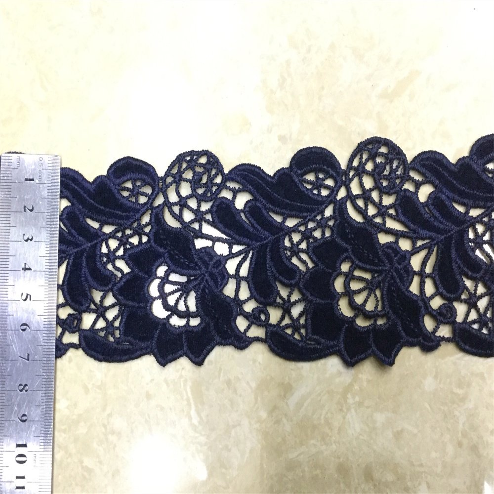 ZSY wedding bridal fancy embroidery water soluble lace trim knit lace trim rose embroidery lace