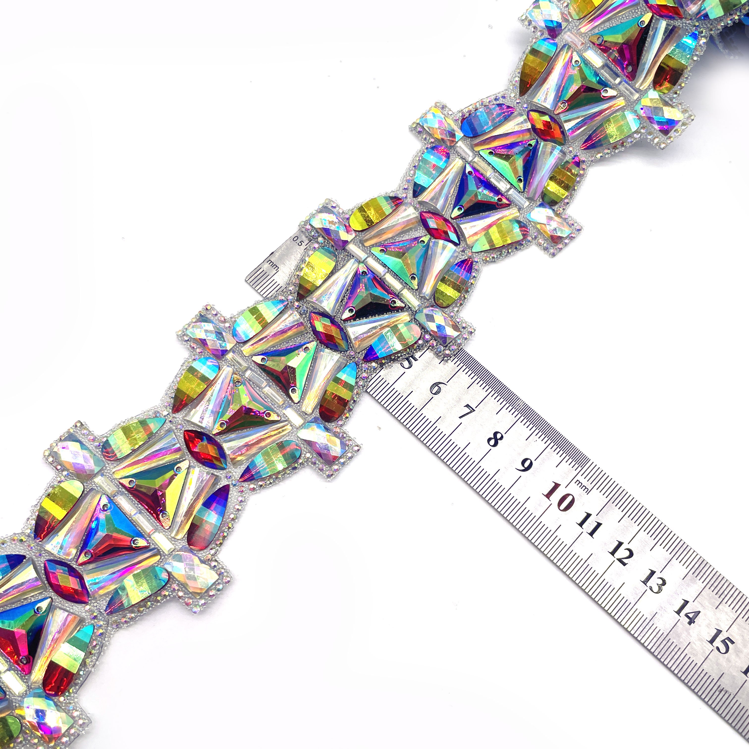 Customizable Iron-On Trim for Carnival Costume Jewelry Hot Fix Resin Rhinestone Appliques Factory-Supplied Trimmings