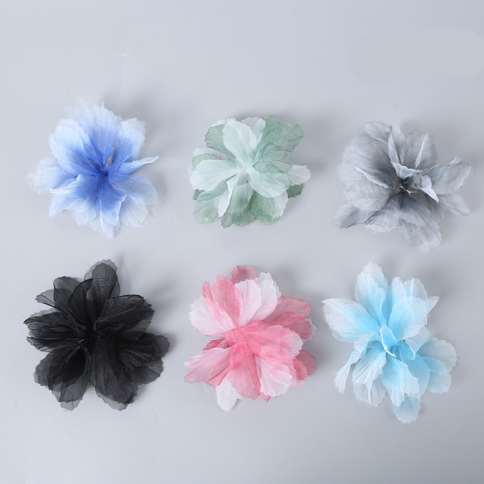 Wholesale Organza Chiffon Lace Flower Patch Lace Trim For Decoration