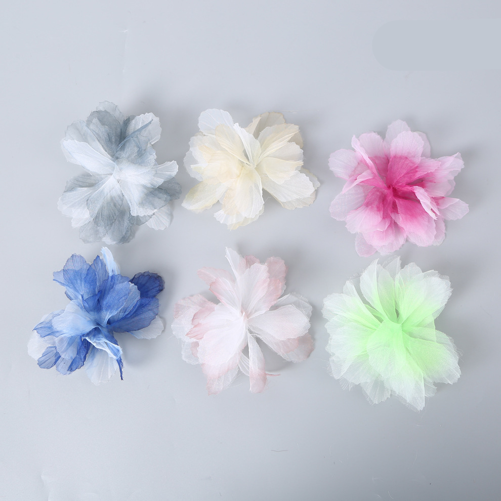 Wholesale Organza Chiffon Lace Flower Patch Lace Trim For Decoration