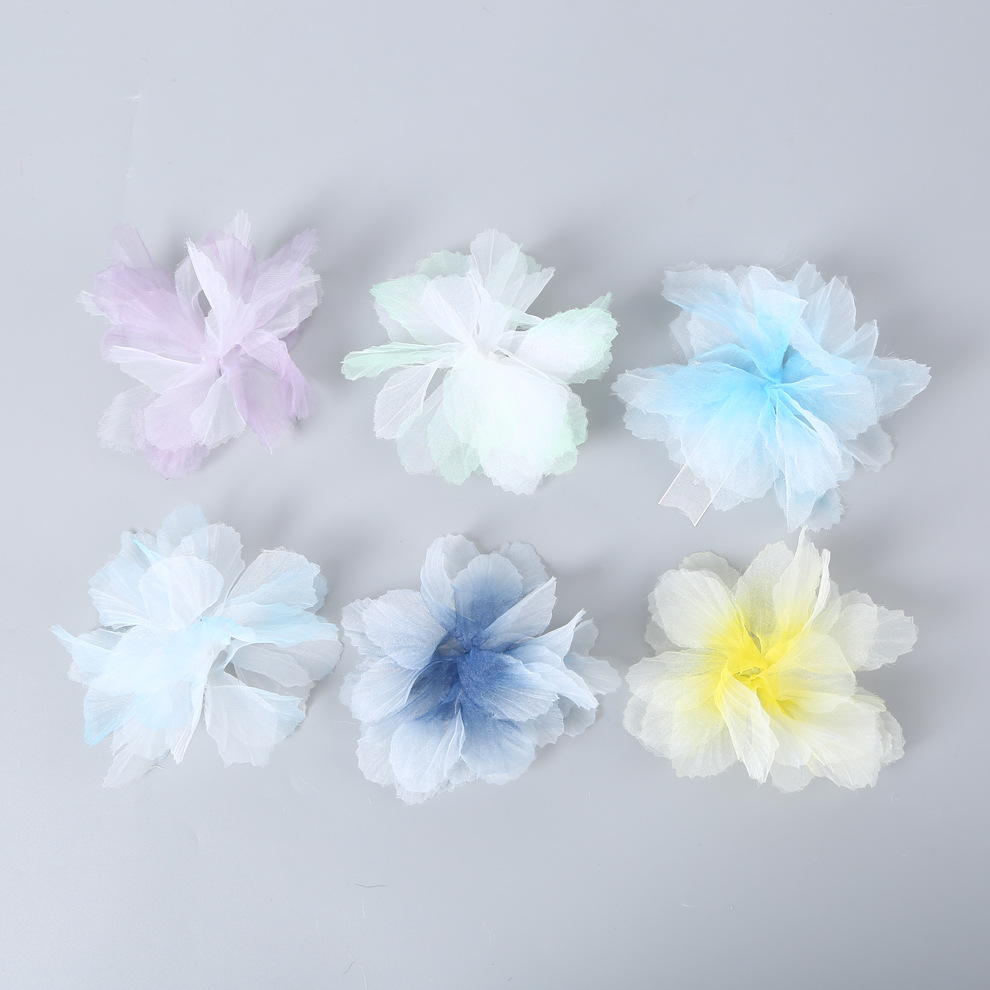 Wholesale Organza Chiffon Lace Flower Patch Lace Trim For Decoration