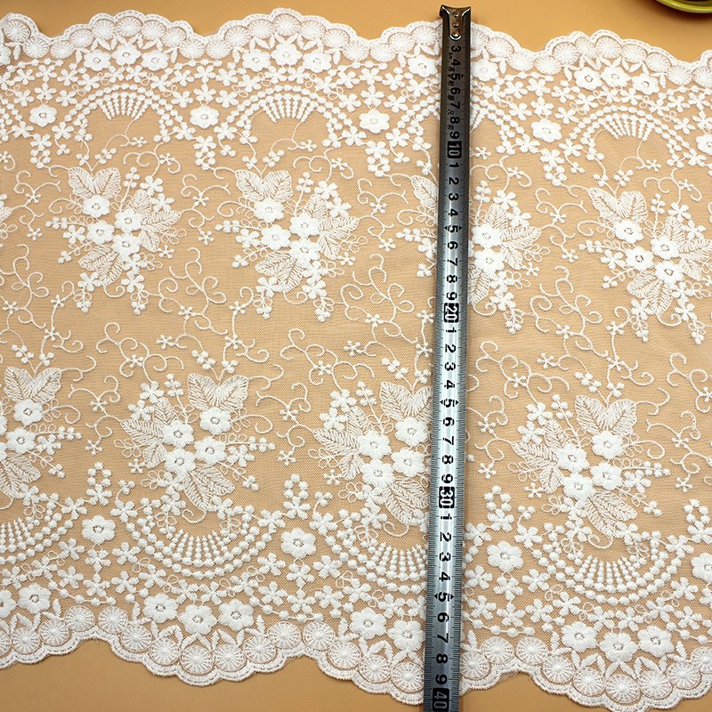 Wholesale Trimming embroidered lace fabric Clothing accessories Cotton Lace