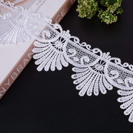 Factory Latest Embroidery 3D Flower Polyester Trim Multi Colors Lace For Ladies Dress