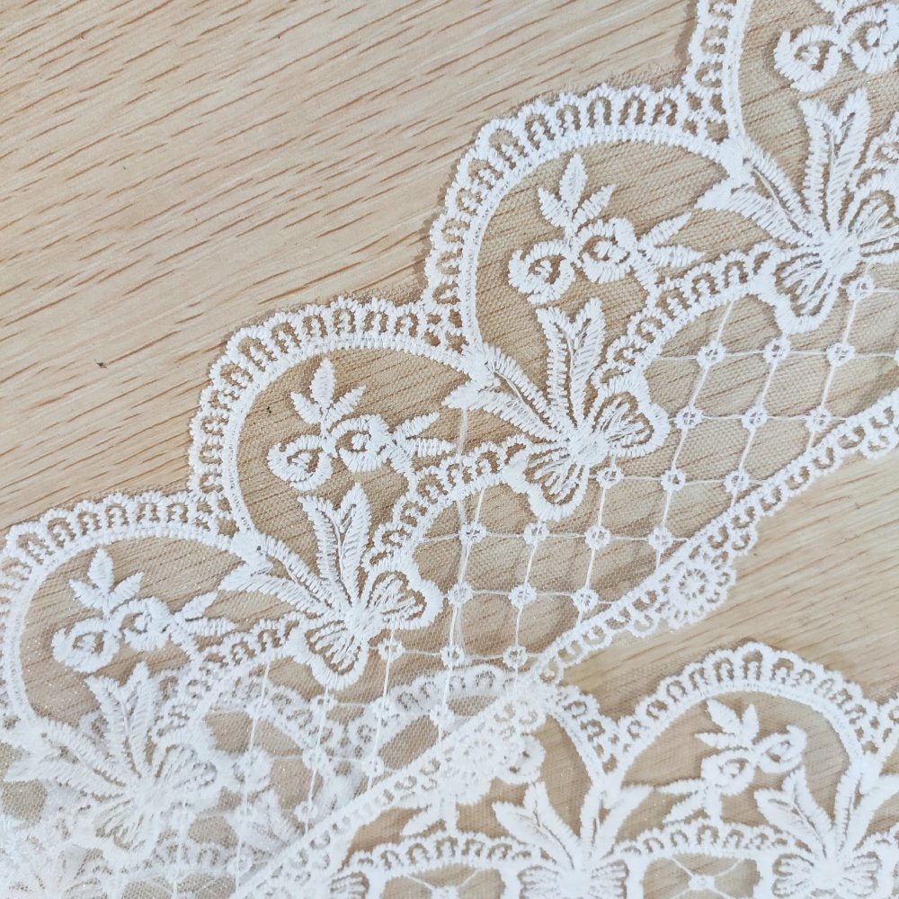 wholesale Popular Mesh Lolita Bow Embroidery Milk Silk Lace Women's Clothing Accessories Border Lace Trim DL03