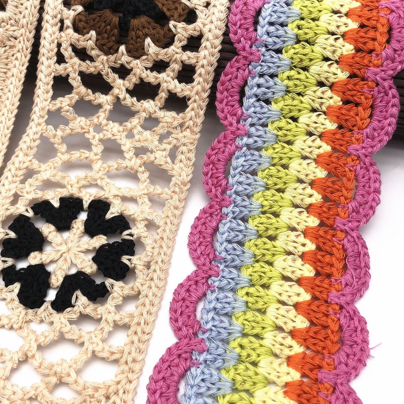 OA 30 Days High Quality Colored Hollow Knitting Cardigan Sweater Accessories Lace Crochet Trim