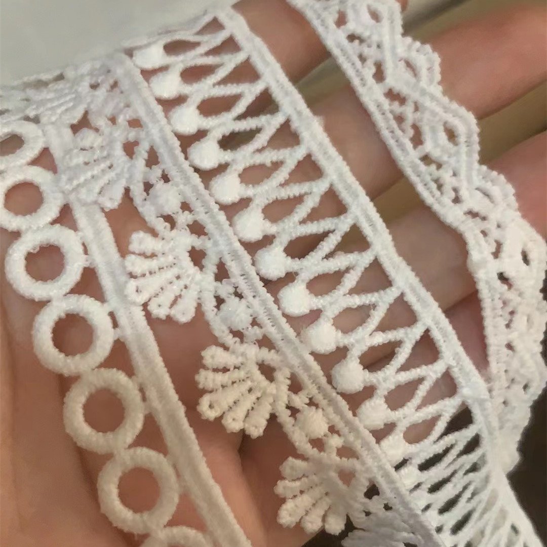 white water soluble lace ,lace for fashion design lace baju kurung,bulk lace trim