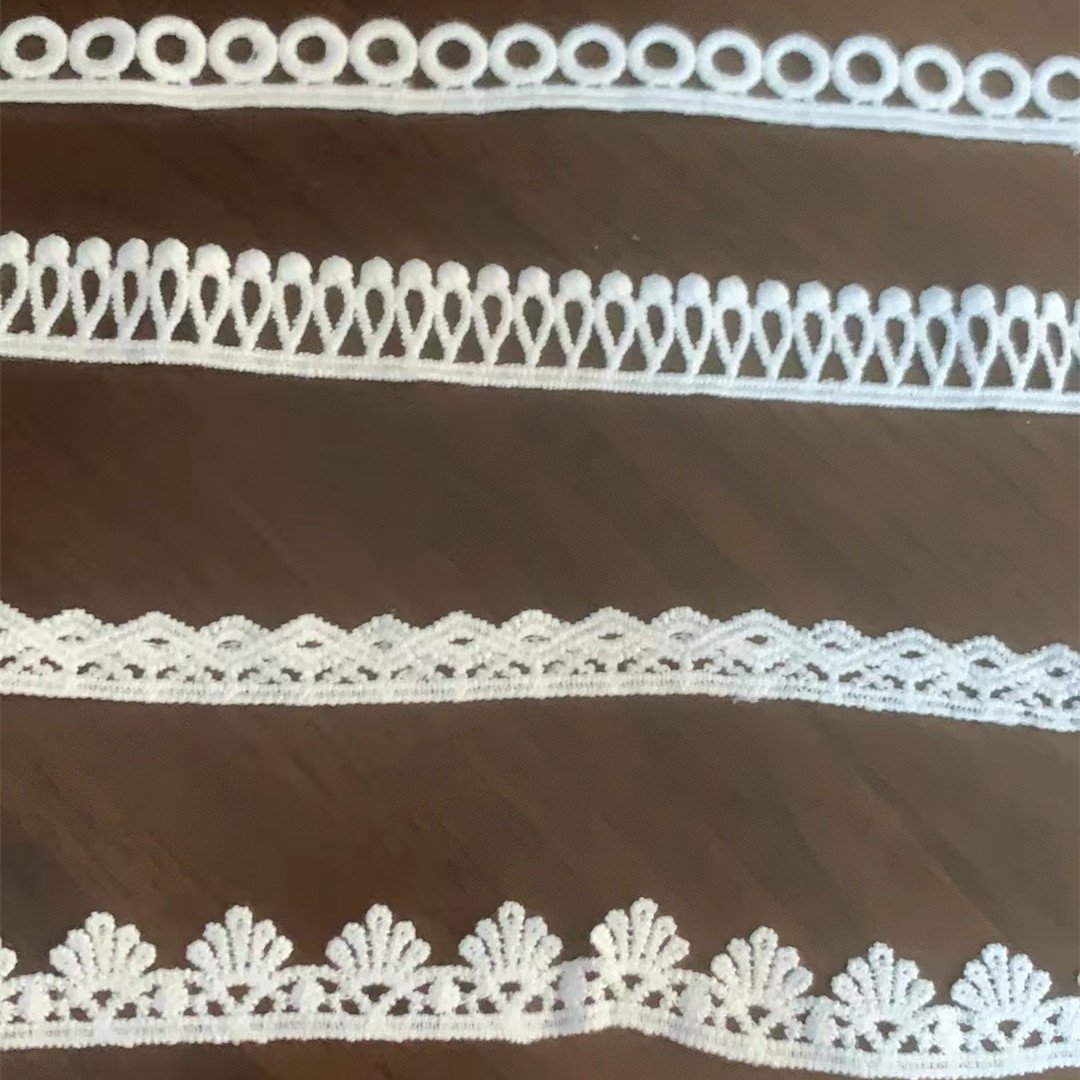 white water soluble lace ,lace for fashion design lace baju kurung,bulk lace trim