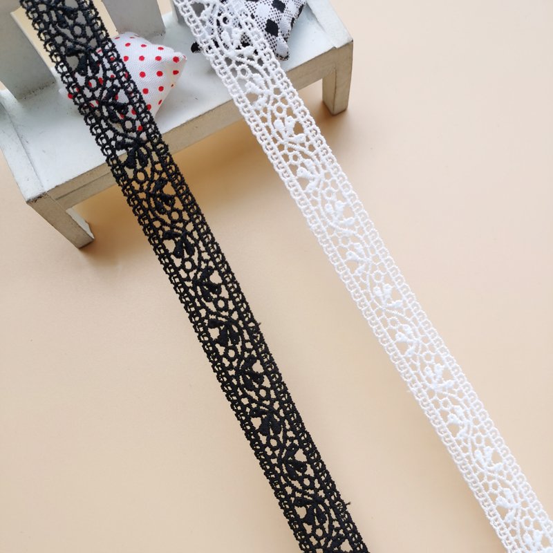 Manufacturer Custom Embroidery Trimming White Fabric Lace For Clothing Decoration