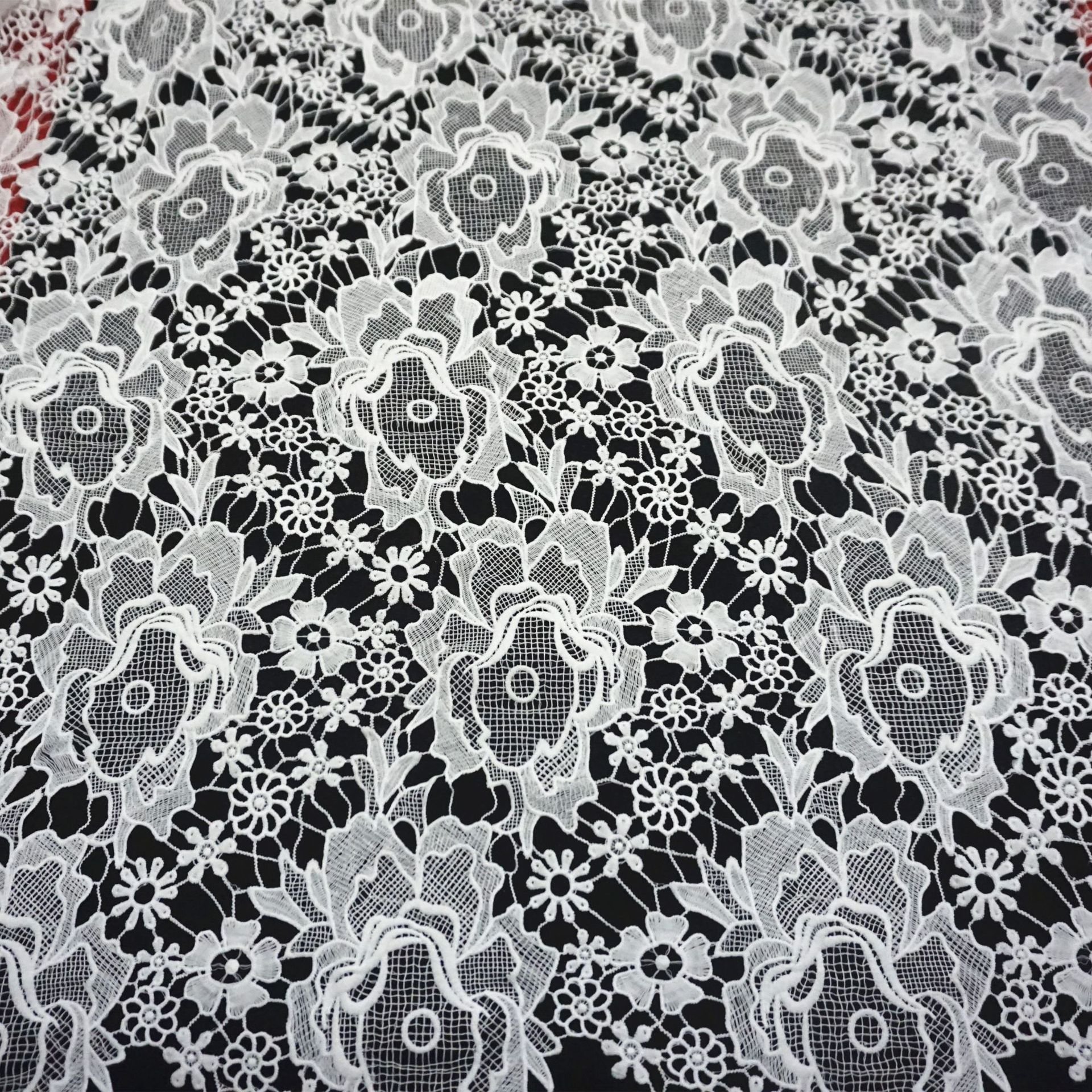Milk Silk Cotton Webbing Water Soluble Flower Cotton Lace Trim for Wedding Dress