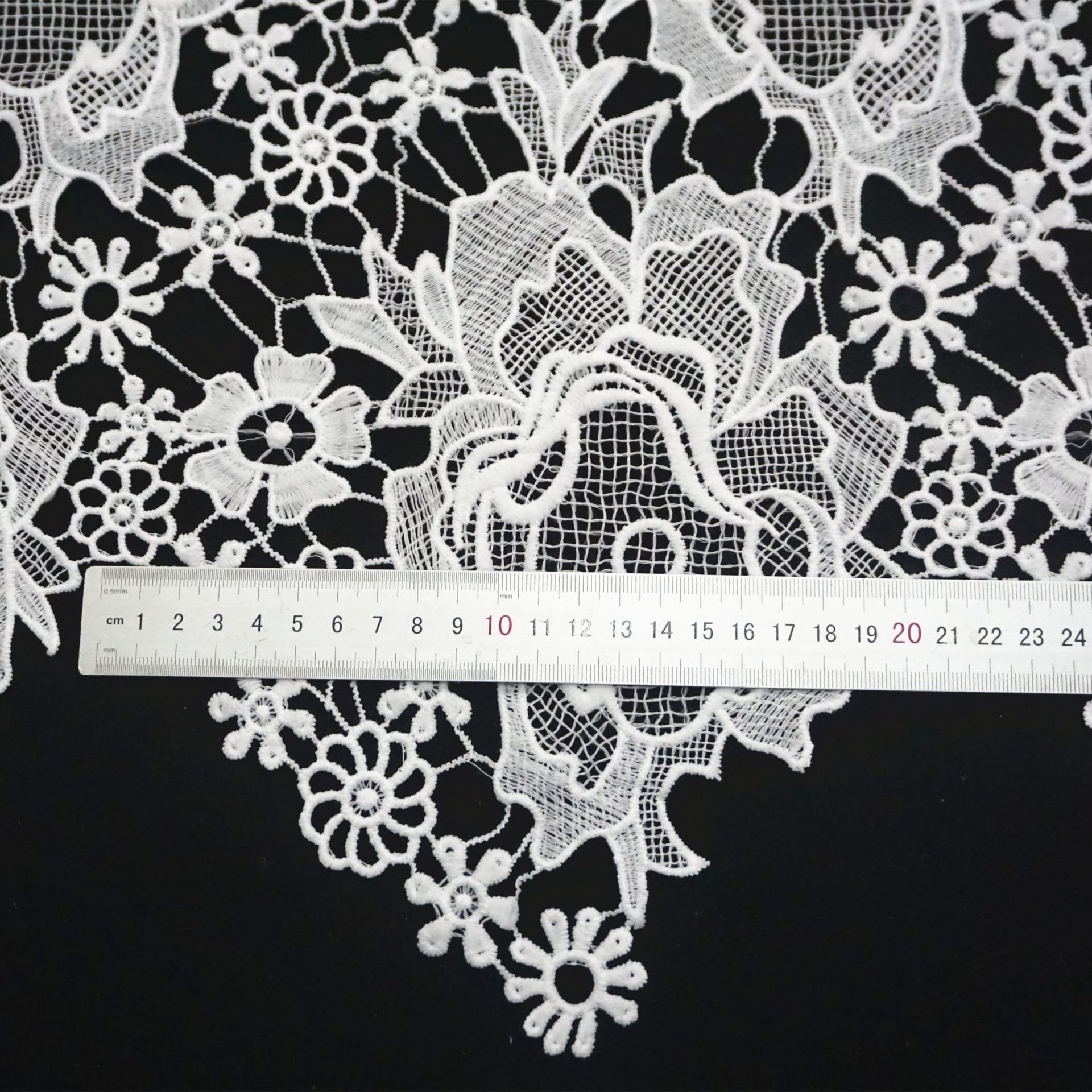 Milk Silk Cotton Webbing Water Soluble Flower Cotton Lace Trim for Wedding Dress