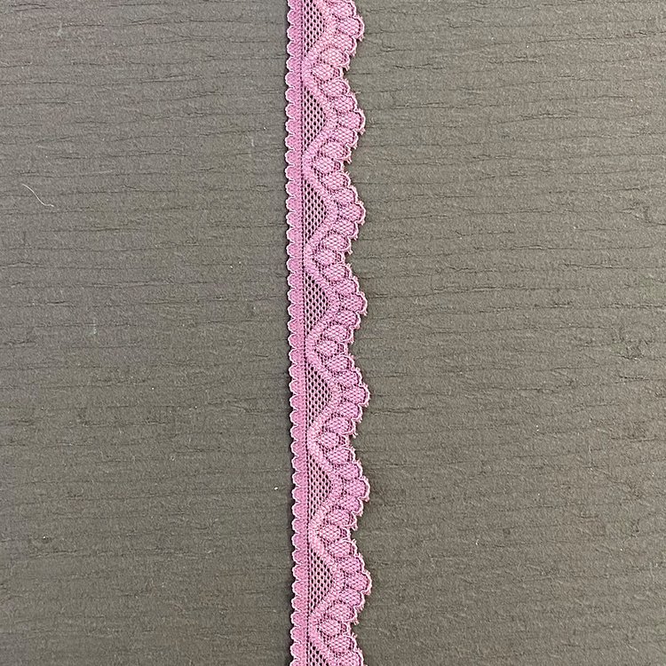 Custom Lace Trimming Border 2Cm Wide Pink Embroidery Lace Trim For Underpants