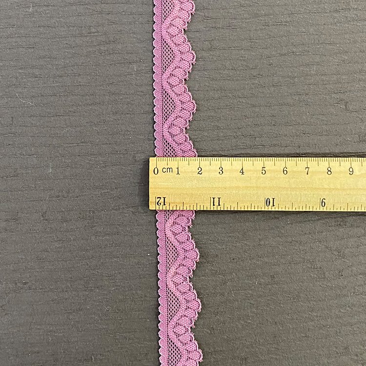 Custom Lace Trimming Border 2Cm Wide Pink Embroidery Lace Trim For Underpants