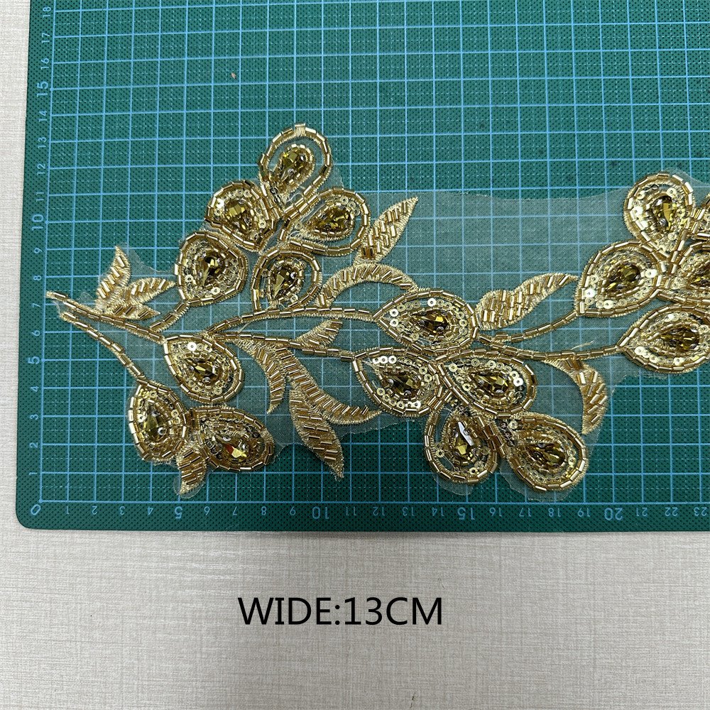 Beautiful braided sequined gold silver black DIY clothing sewing pearl beaded lace trims for clothes