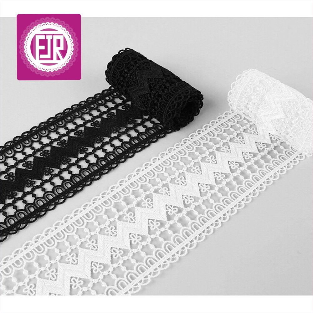 6cm wide geometric lace trim for garment