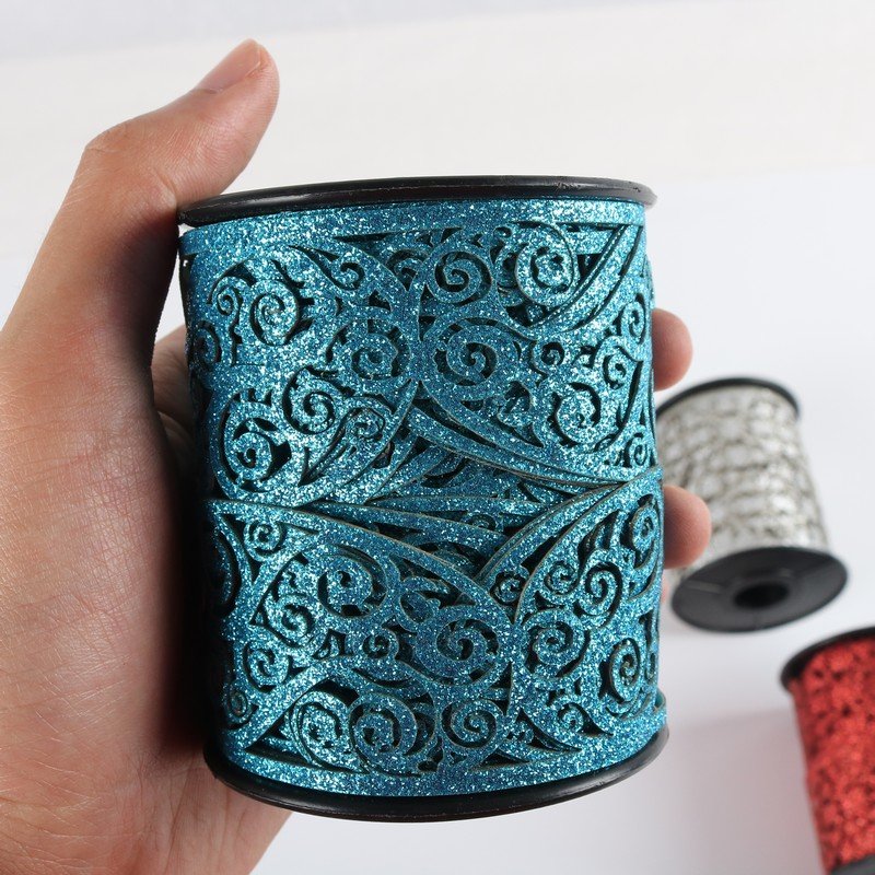 glitter PU iron on lace dokoh border lace trim trimmings caftan HotFix dokoh patch lines tape strip for clothing, arab dress