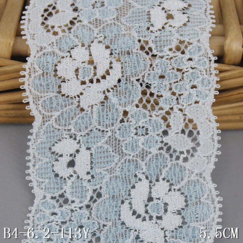 Spot Black Pink 6CM Fine Flower Sapndex Mesh Stretch Lace Trim Elastic Ribbon Lace Fabrics For Women Ornament