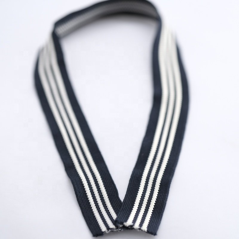 CQ Customized custom logo woven Jacquard for underwear or swimwear elastics bra strap shoulder elastic webbing for t-shirt
