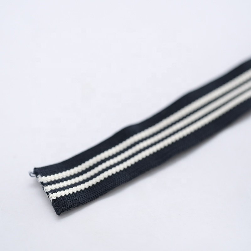 CQ Customized custom logo woven Jacquard for underwear or swimwear elastics bra strap shoulder elastic webbing for t-shirt