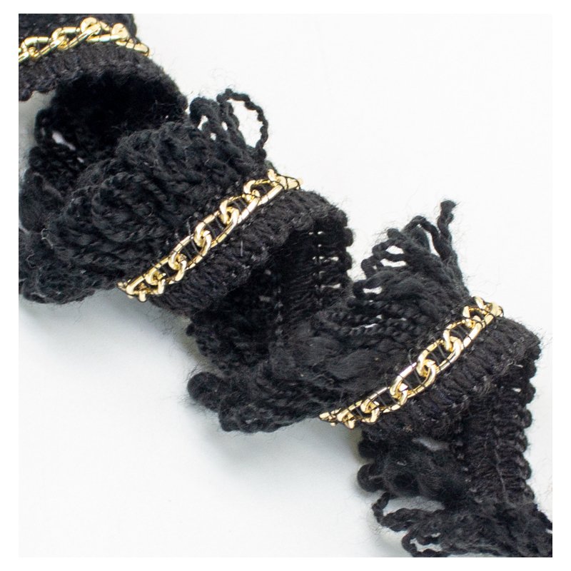 EthnicStyle Chain fringe lace clothing bags Gold Metal Chain Tassel Ribbon Trim