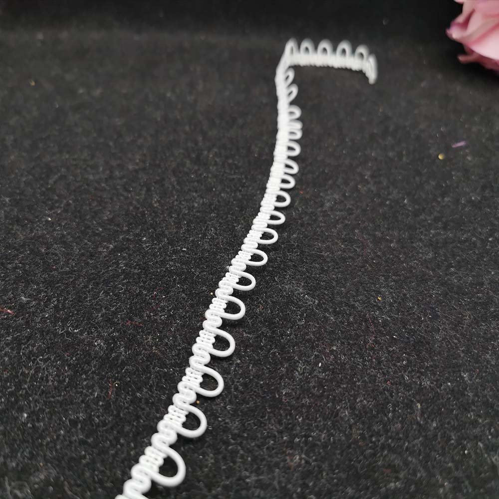 wenzhou kaiyuan loops laces beautiful white bridal elastic button loop lace trim