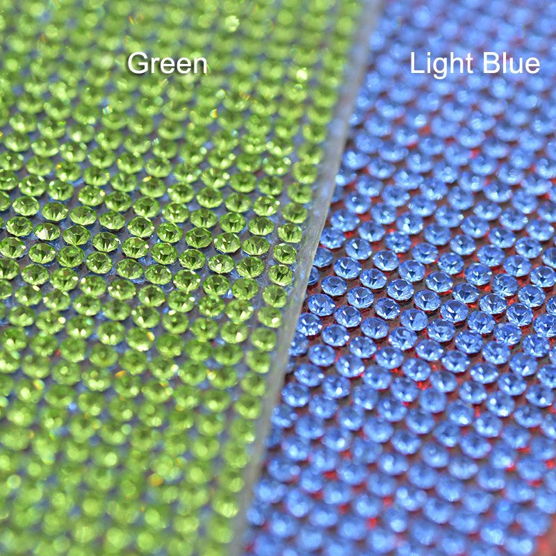 24*40cm Multicolor Hotfix Glass Rhinestone Trim Mesh Crystal Fabric Sheet Strass Ribbon Applique For DIY Dress Jewelry Crafts