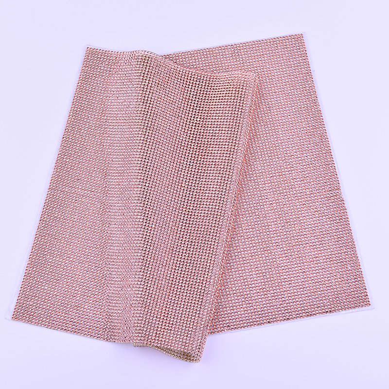 24*40cm Multicolor Hotfix Glass Rhinestone Trim Mesh Crystal Fabric Sheet Strass Ribbon Applique For DIY Dress Jewelry Crafts