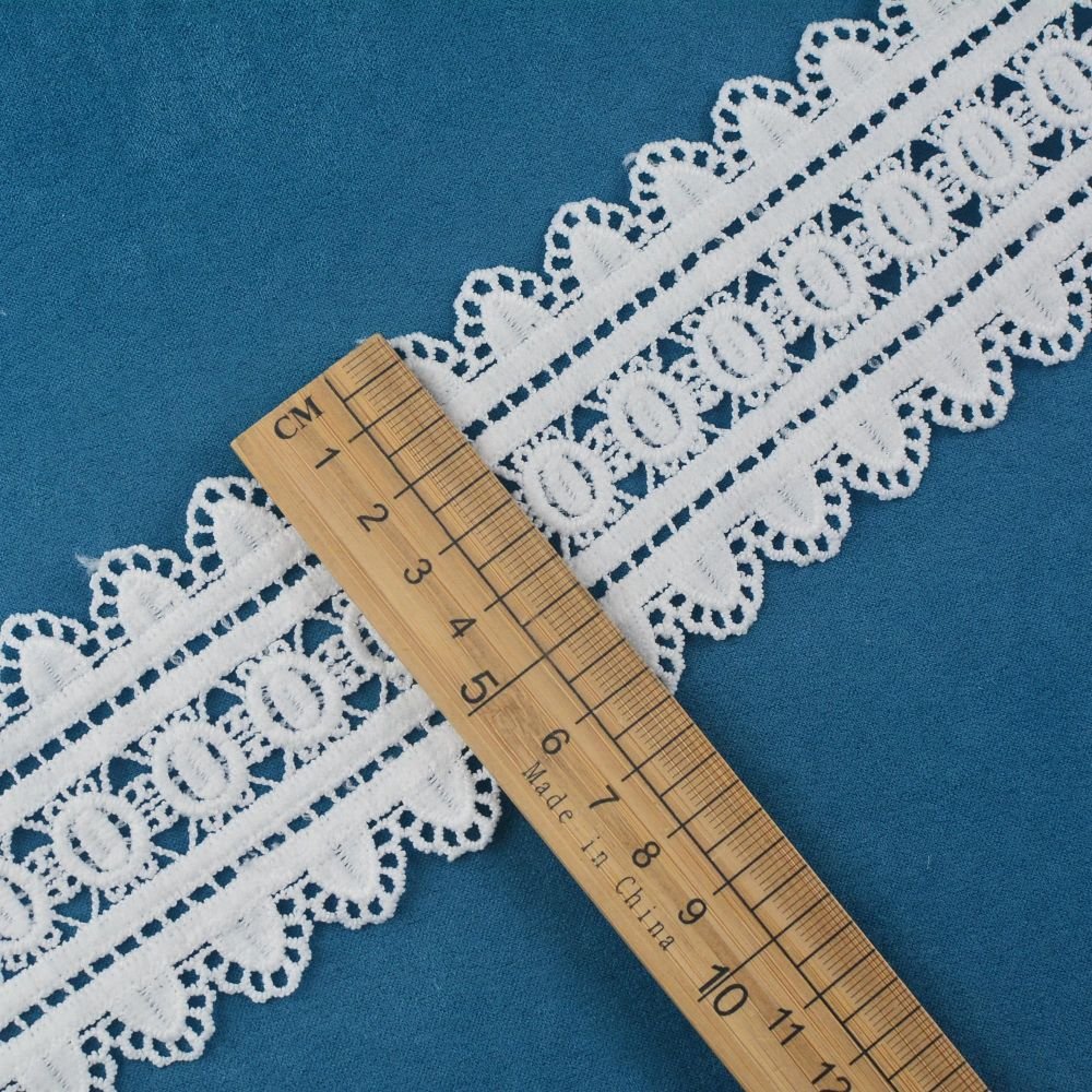 Fancy Design Polyester Embroidery White Milk Silk Chemical Lace Trim for Decoration Heart-shaped lace patterns sequin fabric