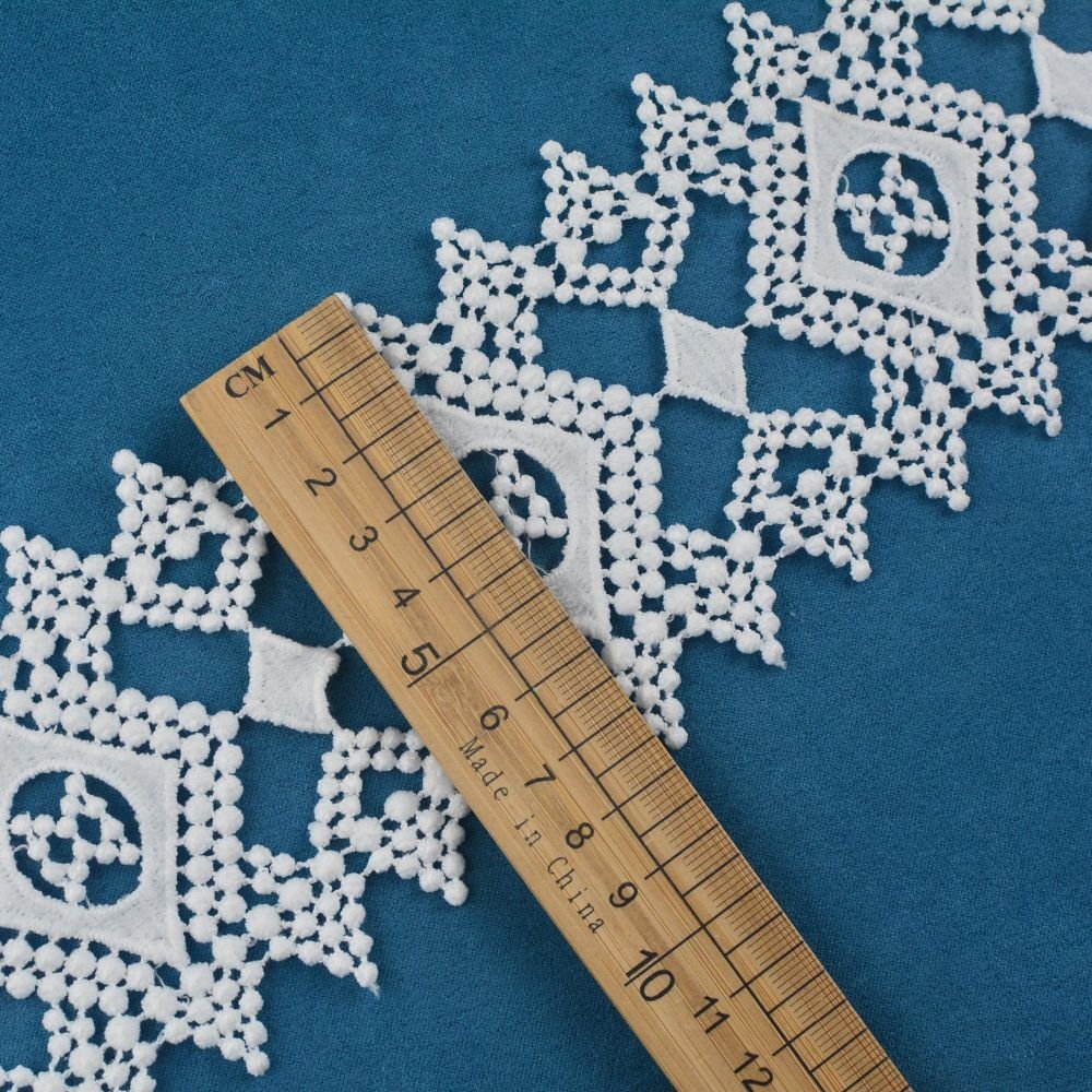 Fancy Design Polyester Embroidery White Milk Silk Chemical Lace Trim for Decoration Heart-shaped lace patterns sequin fabric