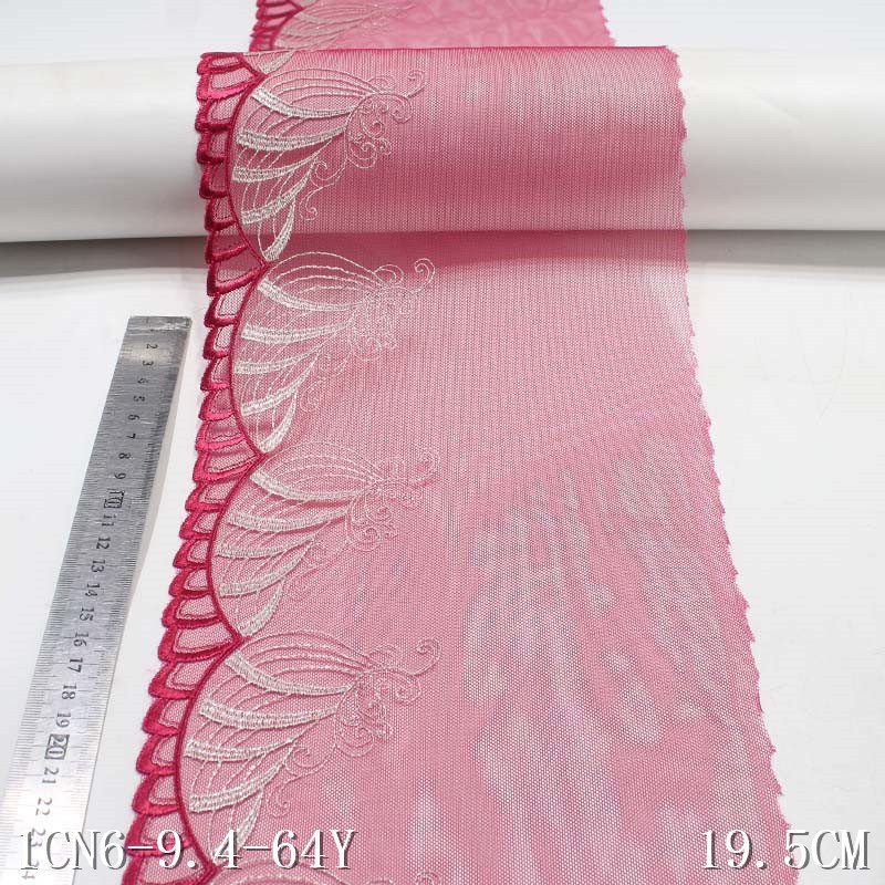 Wholesale Black Tulle Embroidery Lace Fabric Fancy Flower Laces Trim for Women