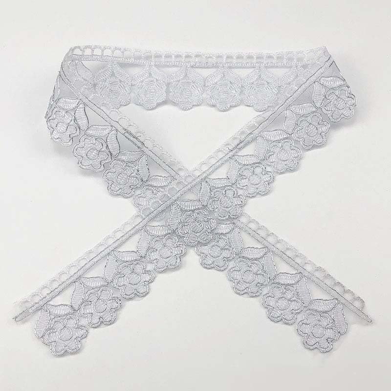 diy clothes accessories carbone gold lace trims water soluble fabric ribbon costume dress decorative flower embroidery trimming