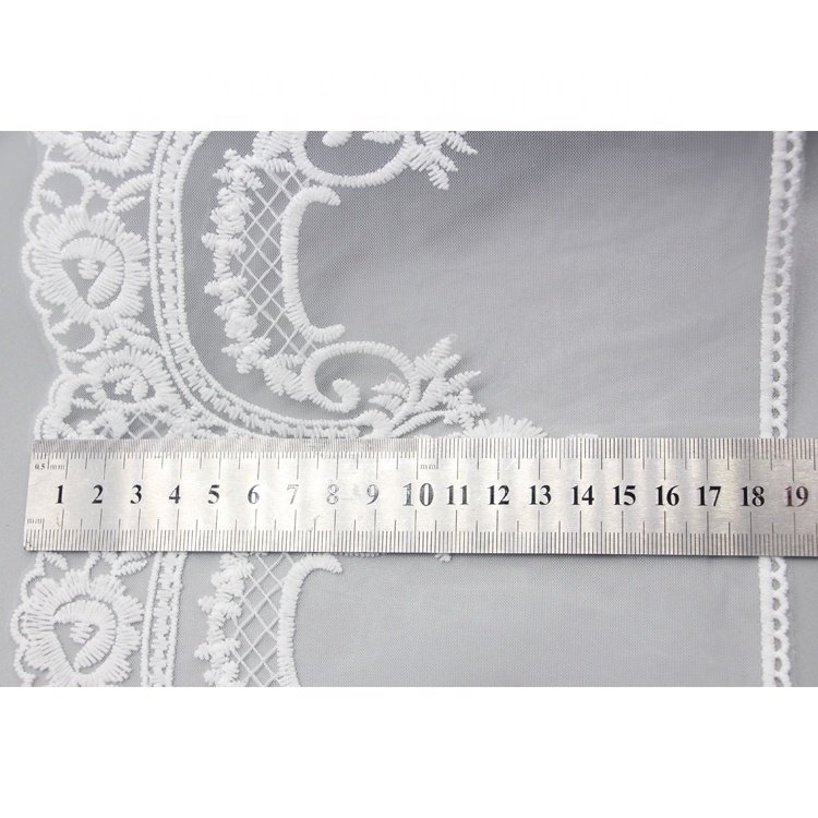Custom Elastic Lace Trim White Lace Decoration Milk Silk Polyester Mesh Lace Trim For Clothing Decoration