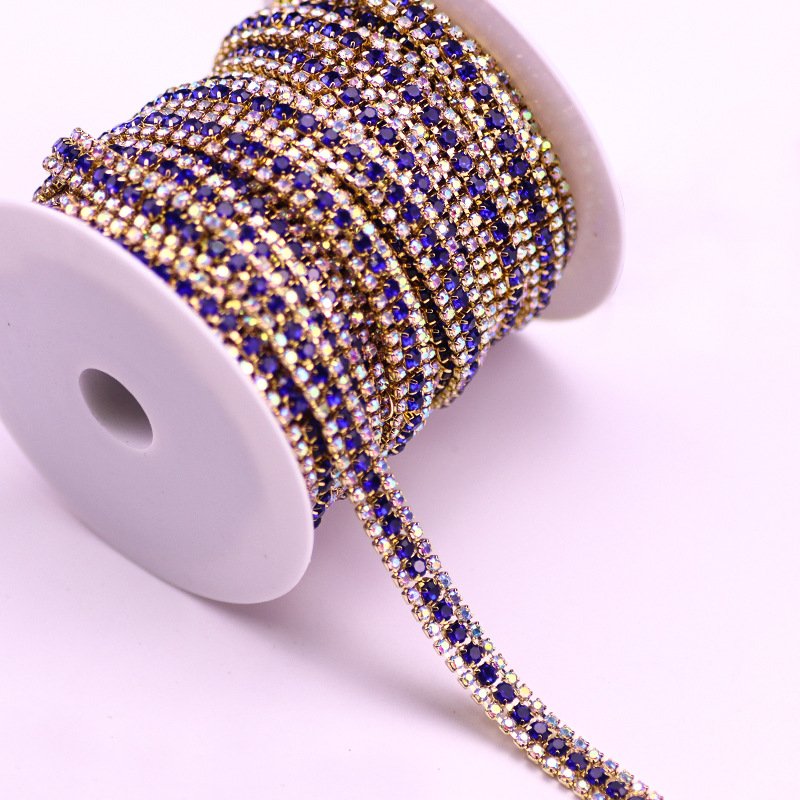 Factory Latest Crystal Rhinestones Chains Sew on Trimming Chain Trim For Garment DIY