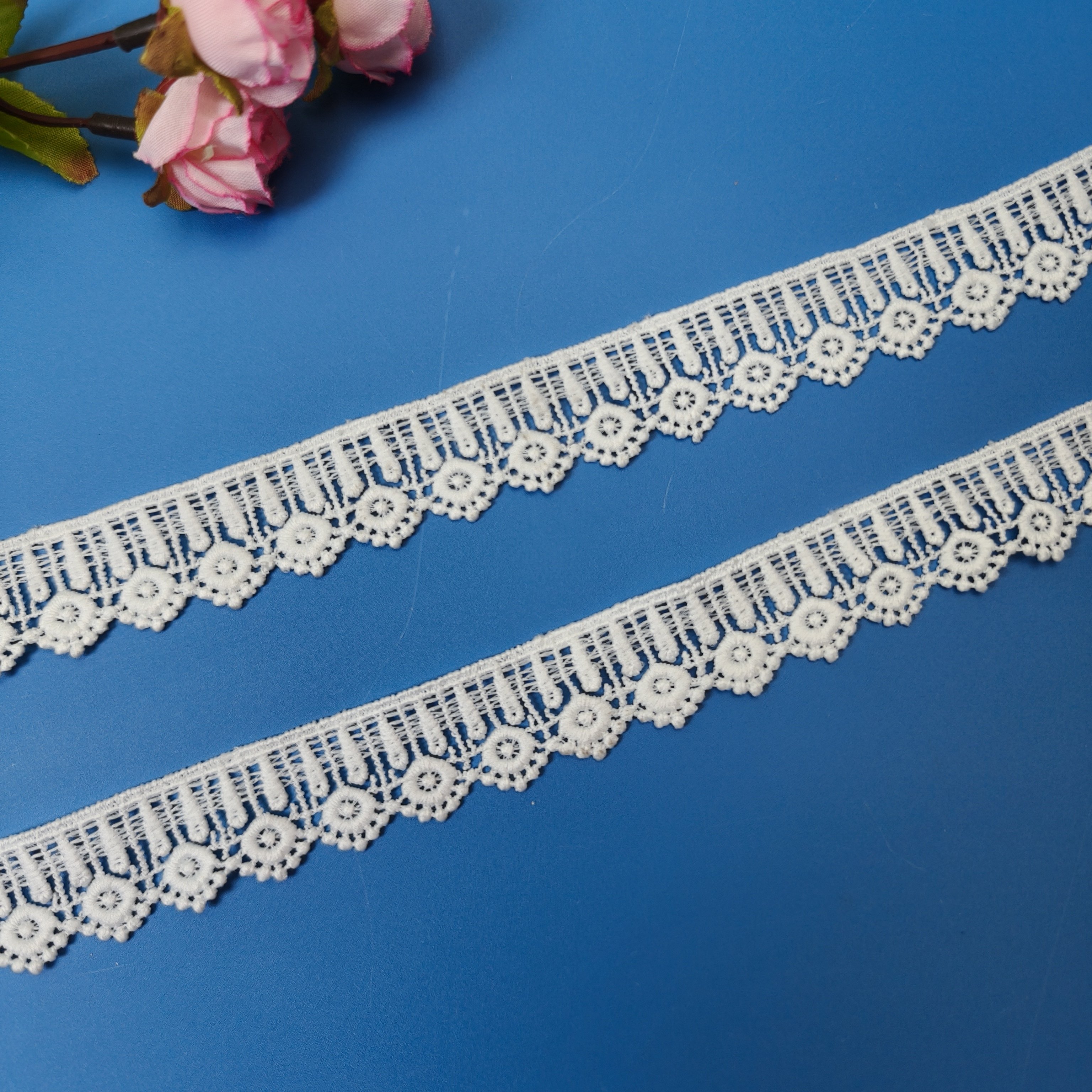 Hot Sale French Flower Trim Border Trimming Water Soluble Lace Trim