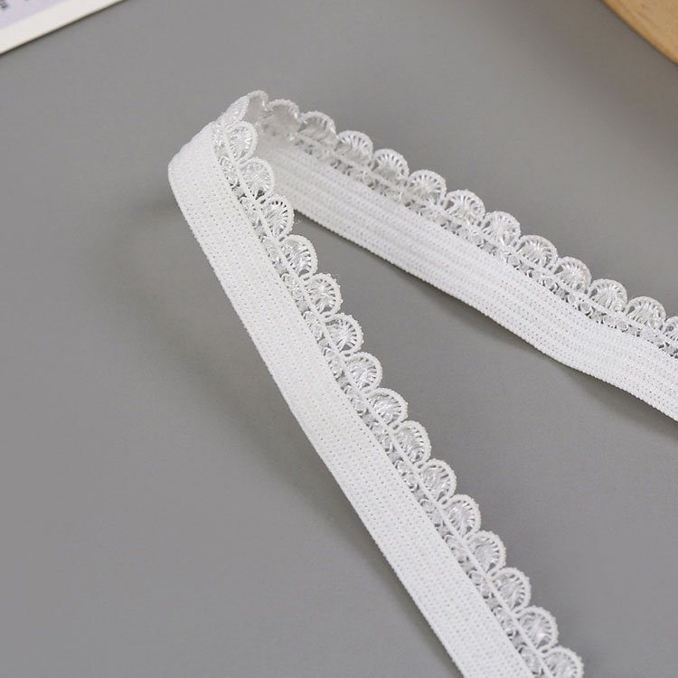 Clothes accessories underwear picot lace elastic webbing band stretch picot bud edge belt webbing for underwear garment