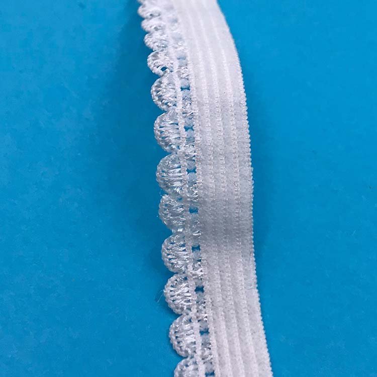 Clothes accessories underwear picot lace elastic webbing band stretch picot bud edge belt webbing for underwear garment