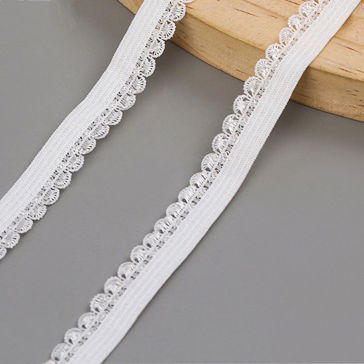 Clothes accessories underwear picot lace elastic webbing band stretch picot bud edge belt webbing for underwear garment