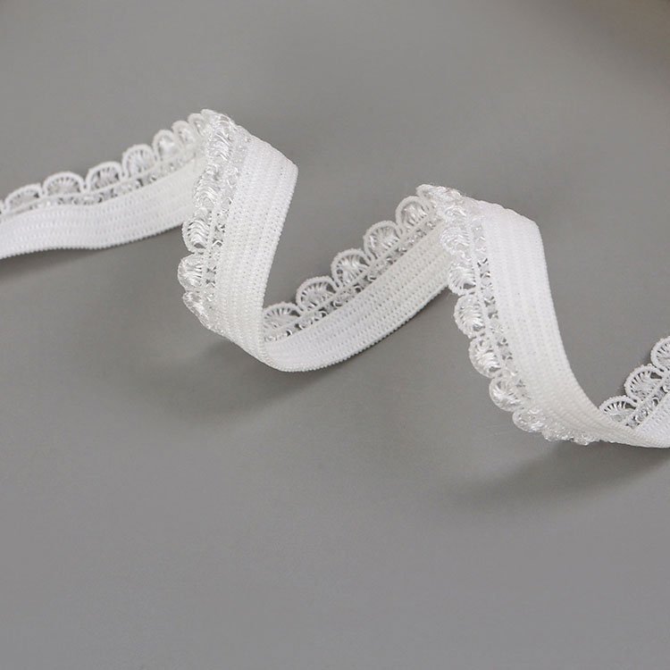 Clothes accessories underwear picot lace elastic webbing band stretch picot bud edge belt webbing for underwear garment