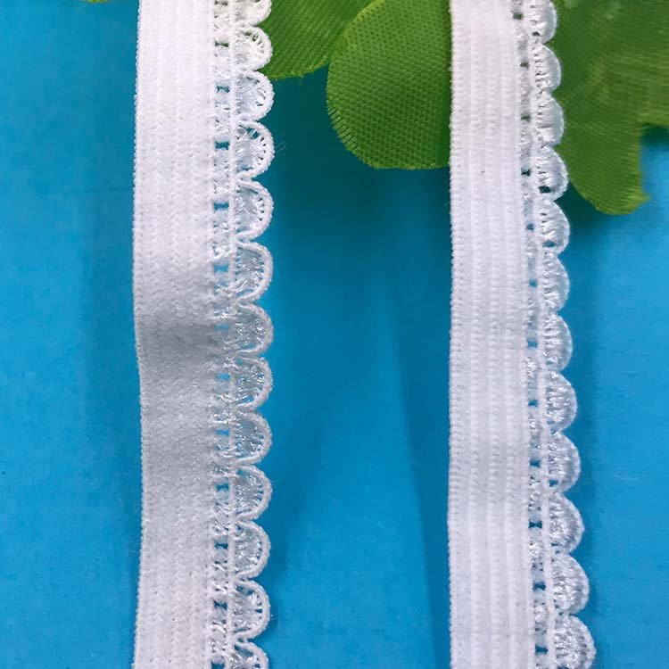 Clothes accessories underwear picot lace elastic webbing band stretch picot bud edge belt webbing for underwear garment