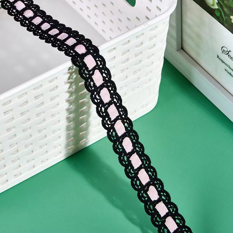 DIY Handmade Garment Bundle Colorful Floral Ribbon Lace Accessories 2cm Wide Wear Ribbon Cotton Trimming Lace