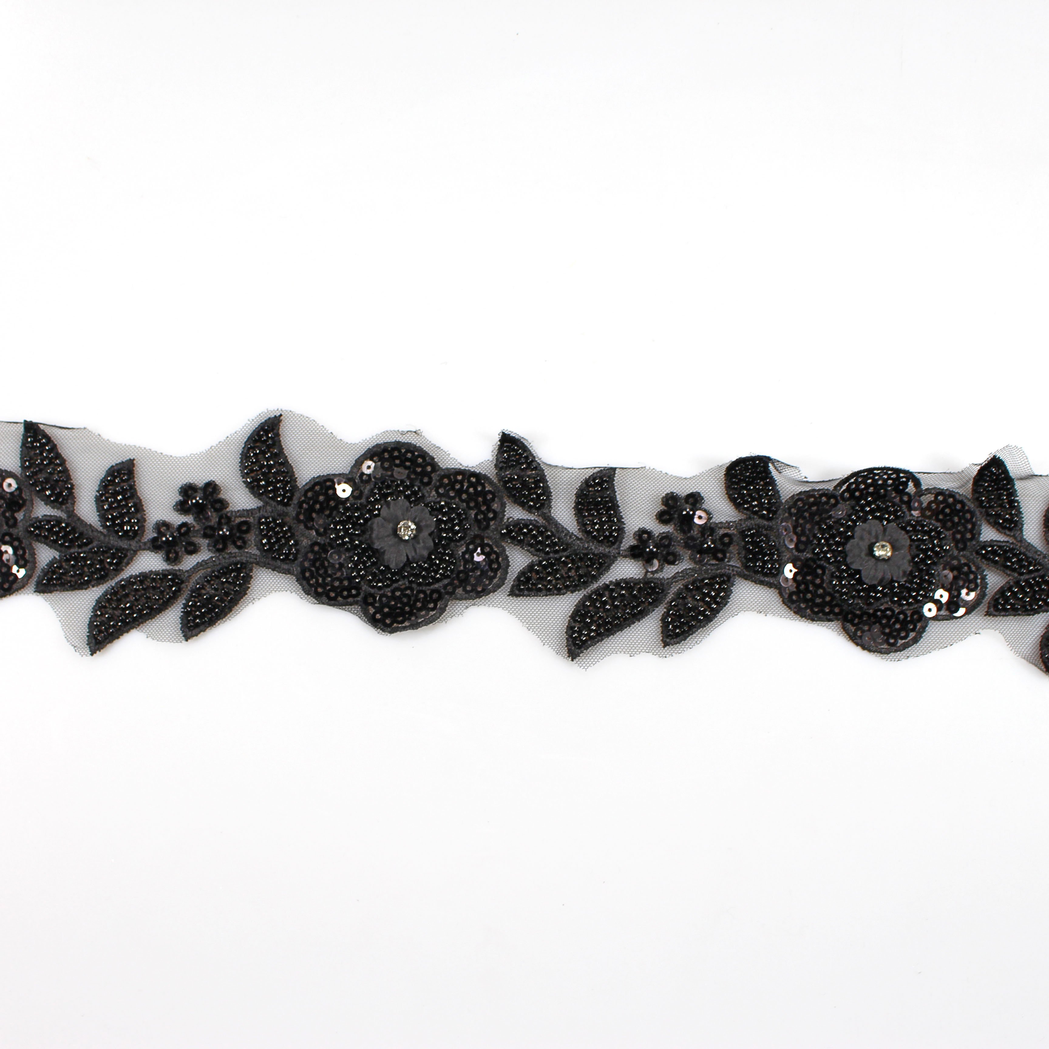 Hand-sewn beads lace handmade clothing accessories lace trim handmade beaded decorative accessories materials