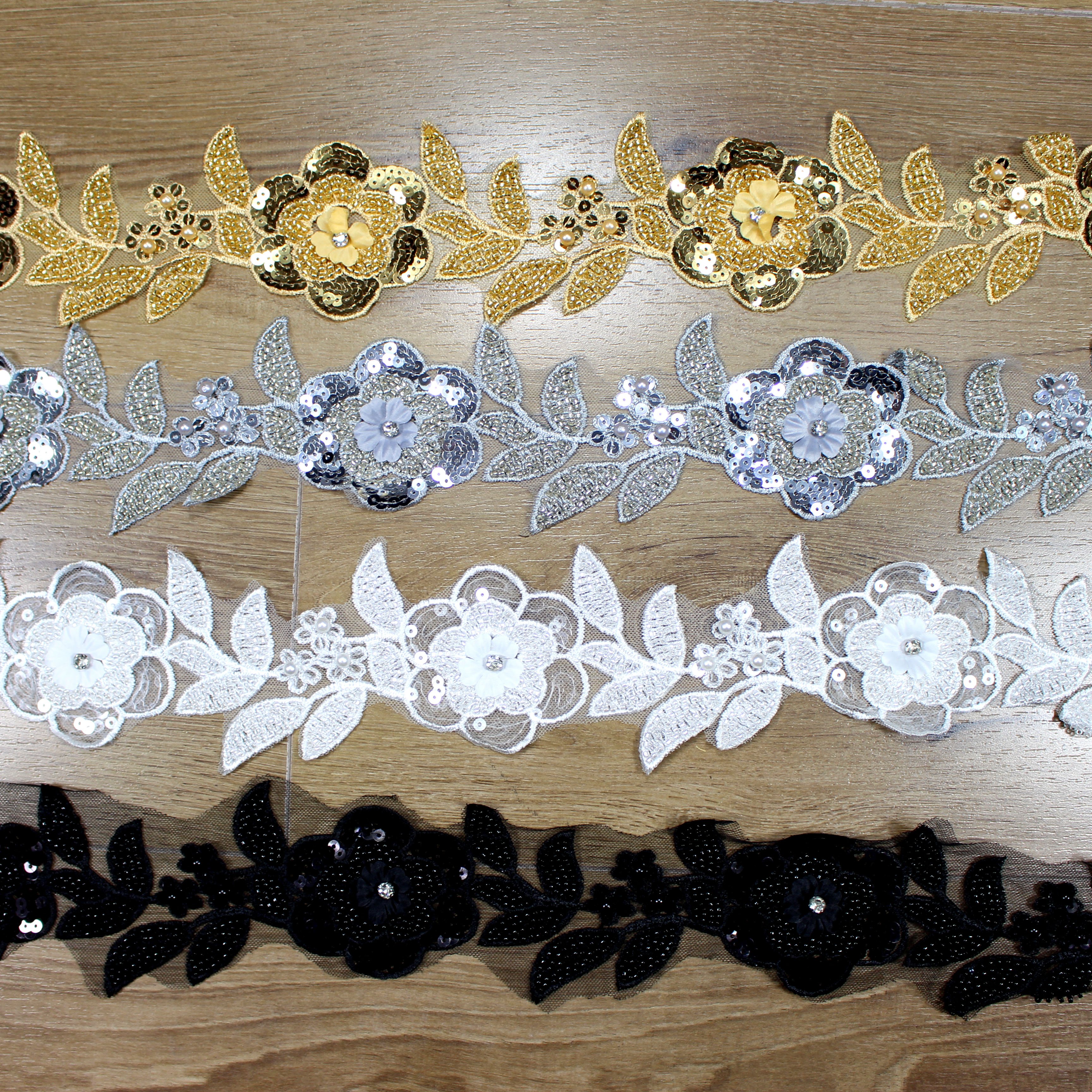 Hand-sewn beads lace handmade clothing accessories lace trim handmade beaded decorative accessories materials