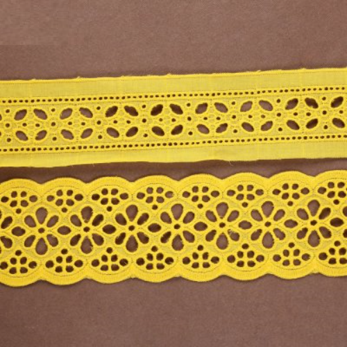 Factory Price Hot Selling African Cotton Embroidery Lace Trim For Dress Bra Underwear for Wholesale Muslim Lace Fufu
