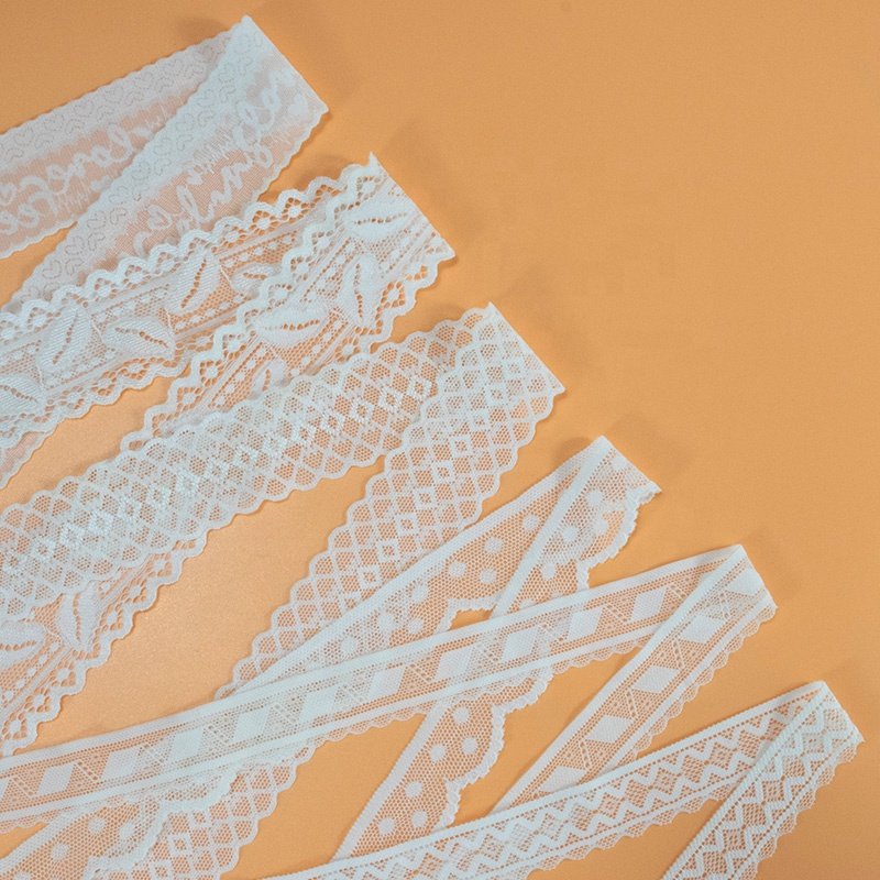 Manufacturer custom white Lace webbing decoration gift packing polyester flower embroidery encajes lace trims