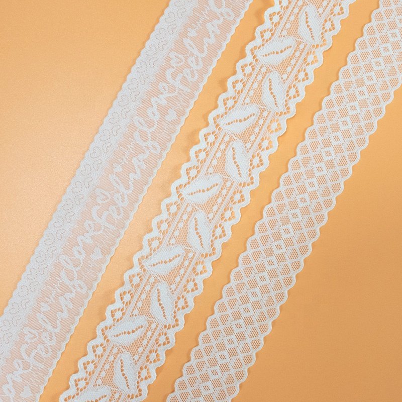 Manufacturer custom white Lace webbing decoration gift packing polyester flower embroidery encajes lace trims