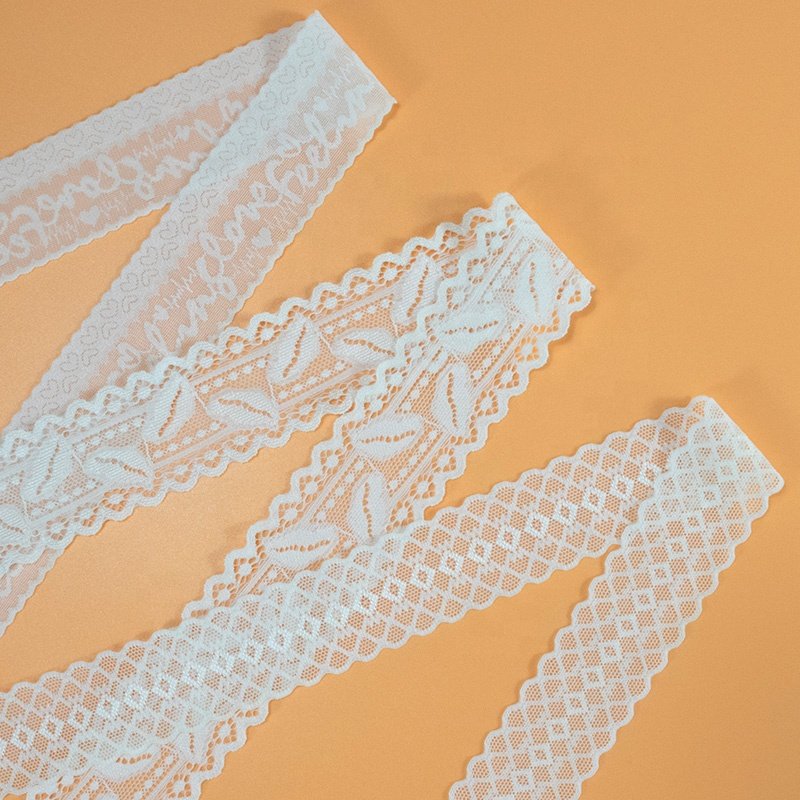 Manufacturer custom white Lace webbing decoration gift packing polyester flower embroidery encajes lace trims